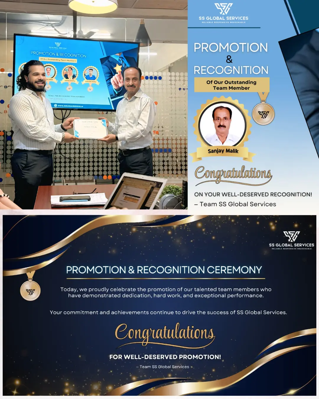 Sanjay Malik Promotion - SS Global Services